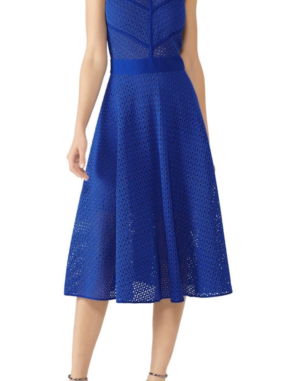 Pinko - cut out lace midi dress